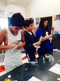 Working on the crosses